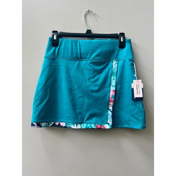 Tommy Bahama Athletic Skort Golf Tennis XS Teal with Floral Trim New NWT UPF 50 - Picture 9 of 9